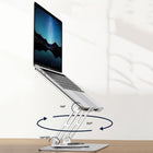 ShoppingAll Laptop Stand with 360° Rotating Base for up to 17.3" Devices - Silver-Portable & Foldable – Lightweight design folds flat for convenient storage and transport.
