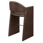 Modway Talia 41" Vegan Leather Bar Stool - Espresso-Floor Protecting Foot Pins