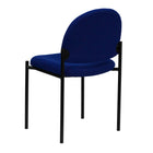 Flash Furniture Comfort Navy Fabric Stackable Steel Side Reception Chair-Navy Fabric Upholstery