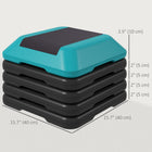 Soozier Aerobic Exercise Step Platform - Blue-Lightweight and compact design for easy storage and transport