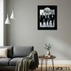 Beatles in London with Silver LP - Framed Print - 27" x 35"-Ready to hang - arrives fully assembled