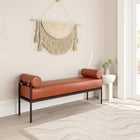 Zuo Barrow Bench - Brown-Furniture Colour: Brown