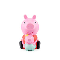 Tonies Peppa Pig: The New Little Sister Tonie Figurine - French-Tracklist (in French) : 1. La grande nouvelle 2. La couverture en patchwork 3. La leçon des grands frères et grandes sœurs 4. Le nouveau bébé 5. Un prénom pour bébé 6. Tenir bébé dans ses bras 7. Un petit moment avec maman Total Run Time: Approx. 45 minutes