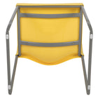 Flash Furniture HERCULES Series Full Back Contoured Stack Chair with Grey Powder Coated Sled Base - Yellow-Designed for Commercial Use
