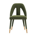 Manhattan Comfort Neda 20.87" Modern Velvet Upholstered Dining Chair - Olive Green-Modern Dining Chair for Dining Room and Task Chair Usage