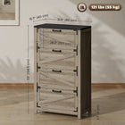 HOMCOM 2 Drawer File Cabinet, Printer Stand for Home Office - Grey Wash-Anti-tipping design ensures safe, stable daily use