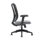 Brassex Milos Office Chair - Grey/Black-Adjustable lumbar support