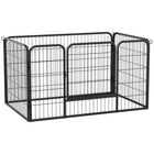 PawHut Metal Pet Playpen 4-Panel Indoor & Outdoor - 27.5" H-An excellent romping ground and can also work as a partition