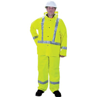 Zenith Safety Rz900 Premium Traffic Rain Suits, Polyester, Small, High Visibility Lime-Yellow - 2 Pack-Colour: High Visibility Lime-Yellow