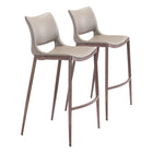 Zuo Ace Barstool - Brown/Walnut - Set of 2-Ergonomic and supportive footrest