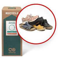 TerraCycle Shoes and Footwear - Zero Waste Box - Large-Recycle synthetic shoes and footwear, synthetic uppers and lowers, synthetic sandals, synthetic shoes, synthetic boots, natural leather, artificial leather, faux leather, or synthetic leather