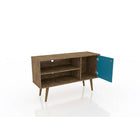 Manhattan Comfort Liberty 42.52" TV Stand, Rustic Brown/Aqua (212BMC93)-Recommended for a 32" -46" TV.
