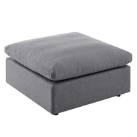 Modway Commix Sunbrella Outdoor Patio Ottoman - Grey-Outdoor Patio Ottoman