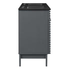 Modway Render 48" Double Sink Bathroom Vanity - Grey/Black-Full-Extension Drawers
