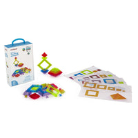 Miniland Translucent Stacking Pyramids-25 Translucent pieces that can be used to stack and fit together to build multi-coloured pyramids