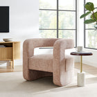 Modway Jaylin Upholstered Chenille Accent Chair - Blush-Dense Foam Padding