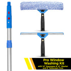 Gritt Commercial Pro Window Washing Cleaning Kit - 14" Squeegee - 14" Washer - 6' Telescopic Pole - 3 Pack-Tools easily attach to the included telescopic 6' pole