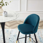 Modway Cordial Fabric Counter Stools - Azure - Set of 2-Non-Marking Foot Caps
