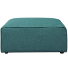 Modway Mingle Fabric Ottoman - Teal-Elegant trim lining