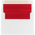 JAM Paper A8 Foil Lined Invitation Envelopes - 5.5" x 8.125" - White with Red Foil - 25 Pack-Colour: White with Red Foil Lining, Foil gives envelope natural looking shine
