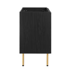 Modway Chaucer 30" Bathroom Vanity Cabinet - Black-Rattan Weave Doors