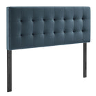 Modway Lily Stain-Resistant Performance Velvet King Size Headboard - Cadet Blue-Stain-Resistant Performance Velvet Upholstery