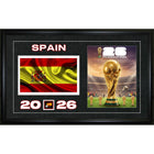 Frameworth Official FIFA World Cup 2026 Spain Flag & Trophy Framed Print - 15" x 24"-Officially licensed FIFA World Cup 2026 Flag & Trophy framed wall art for Team Spain.