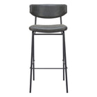 Zuo Charon Barstool - Vintage Black - Set of 2-Plush and durable faux leather fabric