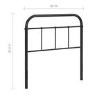Modway Serena Twin Steel Headboard - Brown-Powder Coated Steel Frame