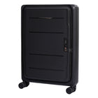 Tucci Italy Davanti 26" Durable Hardside Checked Luggage - Black-Collapsible Design - Folds flat for hassle-free storage in closets, under beds, or car trunks, and is ideal for occasional travelers or limited space