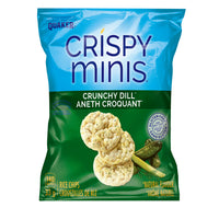 Quaker Crispy Minis Crunchy Dill Flavoured Brown Rice Cakes - 33g - 32 Pack-No artificial flavours or colours