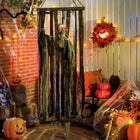 Outsunny Animatronic Skeleton Reaper Halloween Decoration-Dynamic sound and light effects create an immersive, terrifying Halloween atmosphere 