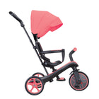Globber Trike Explorer - Coral Pink-Detachable, adjustable, and foldable canopy made from anti-UV polyester (UPF 50+) for added sun protection
