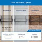 Mount-It! Heavy Duty XXL Fixed TV Wall Mount-Compatible TV Sizes: 60" - 120" including curved screens