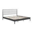 Modway Adair Spindle Metal King Platform Bed - Charcoal-King Size Platform Bed Frame