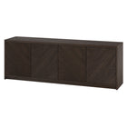 Hudson&Canal Renad TV Stand for TV's up to 78" - Alder Brown-The top has a weight capacity of 75lbs, adjustable shelves can hold 25lbs each