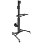 Mount-It Mobile PC Workstation-Mobile workstation with monitor mount and built-in CPU holder