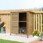 Outsunny Wooden Garden Shed - 34.3" x 18.3" x 38" - Natural-Crafted from solid fir wood for durability and sturdiness for years to come  
