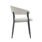 Manhattan Comfort Belle 22.4" Modern Textured Leatherette Upholstered Dining Chair - Oatmeal -Made to Last. Commercial Grade Product