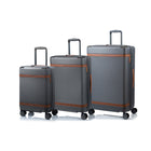 Champs Vintage III 3-Piece Hardside Luggage Set - Expandable - Grey-From the Vintage III Collection