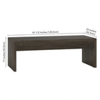 Hudson&Canal Lawrence 48"W Rectangular Coffee Table - Alder Brown-9