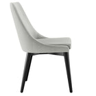 Modway Viscount Performance Velvet Dining Chair - Light Grey-Assembly Required