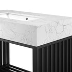 Modway Gridiron 36" Bathroom Vanity - White/Black-Fixtures Not Included