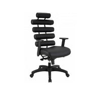 Plata Import Moon High Back Office Chair, Black (LS-1095-BLACK)-Polyurethane Coating