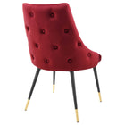Modway Adorn Tufted Performance Velvet Dining Side Chair - Maroon-Comes Fully Assembled