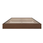 Nexera Platform Bed Frame - Queen Size - Walnut-Fits a standard Queen size mattress. 500 pounds weight capacity