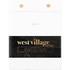 Mead West Village Flip Up Journal - 8" H x 6" W - 80 Sheets-Elegant Design: Minimalist white cover with dual gold magnetic closures for a premium look