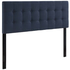 Modway Emily Upholstered Fabric Full Headboard - Navy-Elegantly tufted button headboard