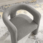 Modway Kayla Boucle Upholstered Armchair - Light Grey-Sinuous Spring Support System