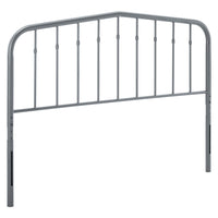 Modway Lennon Metal Full Headboard - Grey-Metal Full Headboard